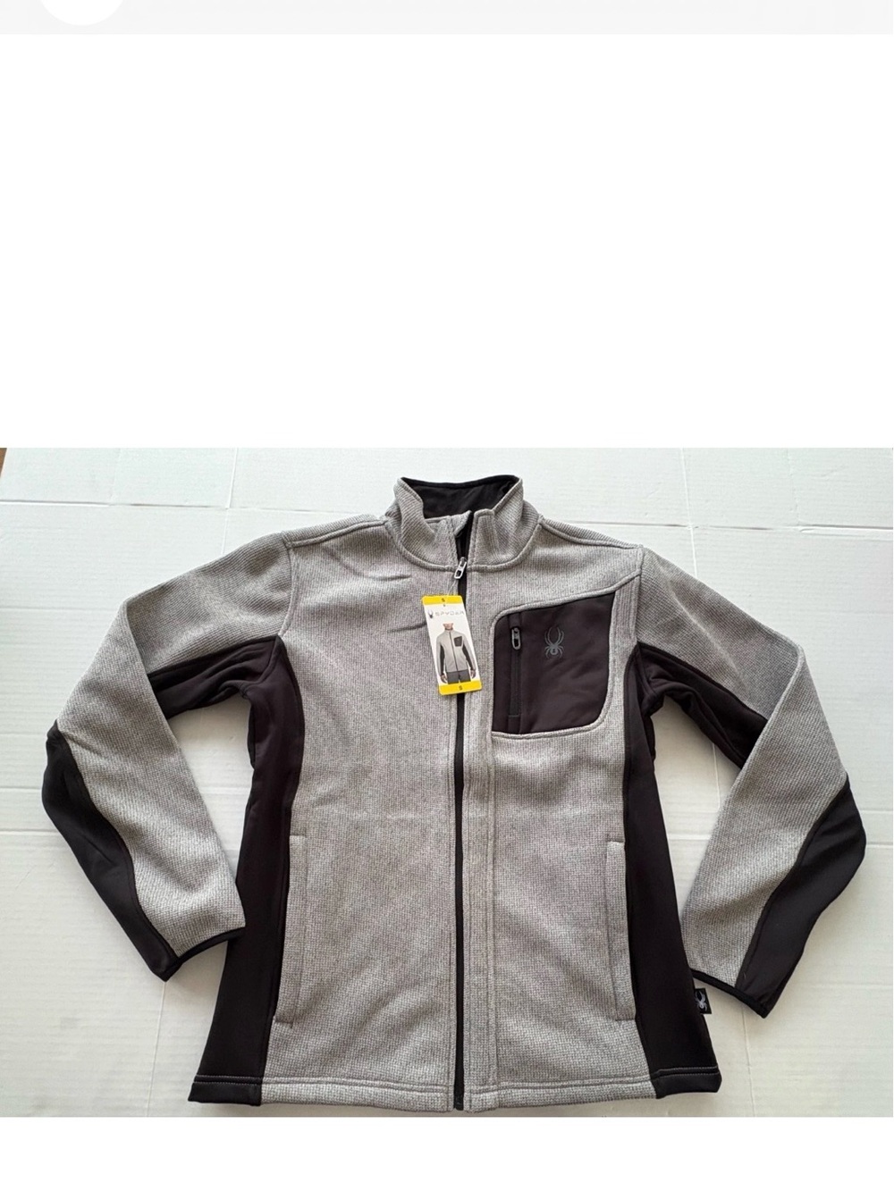 SPYDER NWT Men's Relaxed Fit Full Zip Gray Jacket- Size Small